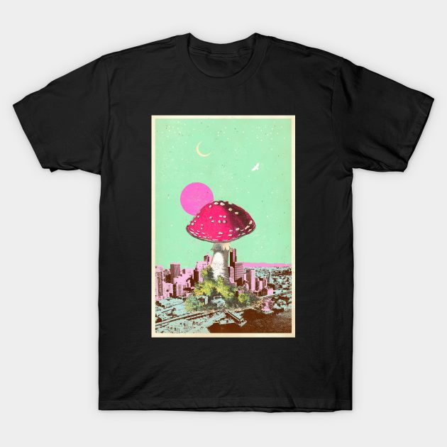 MUSHROOM CITY IV T-Shirt by Showdeer